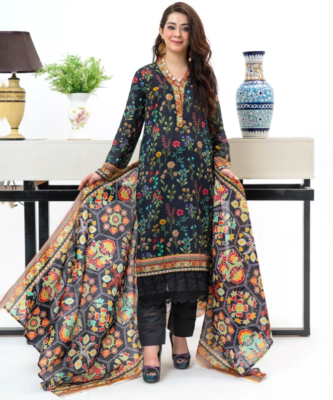 Pretty Attires 3 Piece Lawn women Suit BR MJ-052404 01